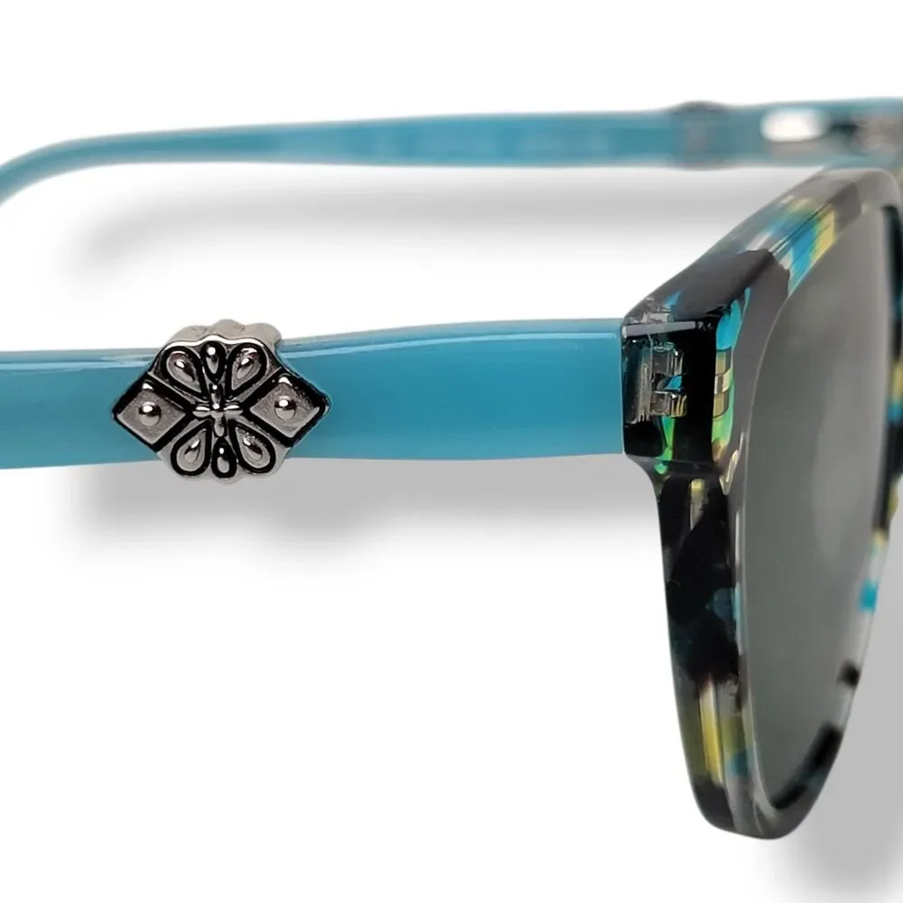 Nicole Miller Arden CG C02 Eyeglass Frames Tortoise Teal 52-15-138 Cat Eye Glam